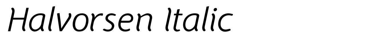 Halvorsen Italic